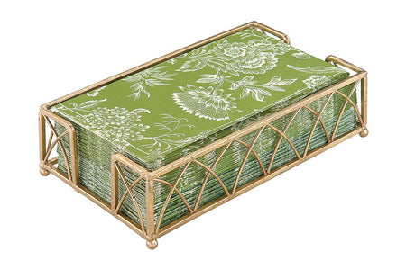 Paper Guest Towel Metal Caddy Arch Gold Leaf - Lacuisinebozeman
