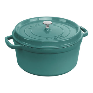 Cocotte Round 7 QT, Turquoise - Lacuisinebozeman