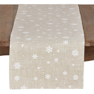 Snowflake Runner: Natural / 16"x108" - Lacuisinebozeman