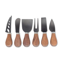 Walnut Handled Cheese Knives Set/6 - Lacuisinebozeman