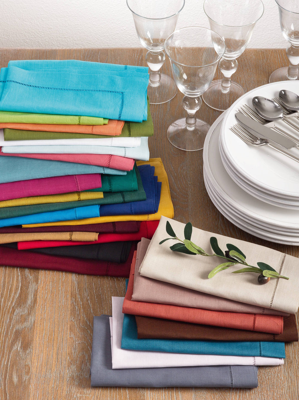 Hemstitched Dinner Napkin - Chocolate - Lacuisinebozeman
