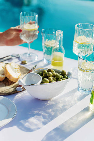 Lastra White Two-Part Olive Bowl - Lacuisinebozeman