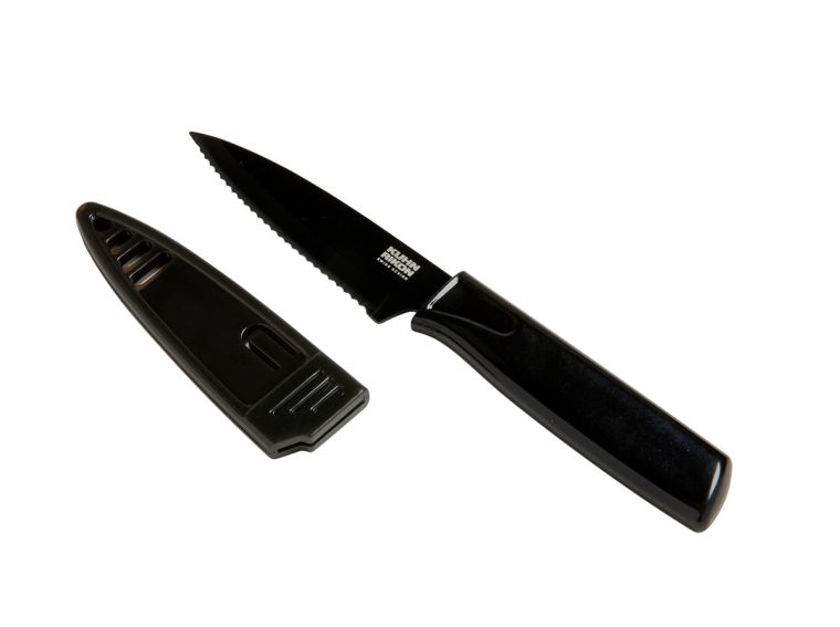 Paring Knife Colori Serrated - Black - Lacuisinebozeman