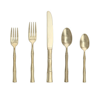 Royal Pacific Brushed Champagne 5PC Place Setting - Lacuisinebozeman