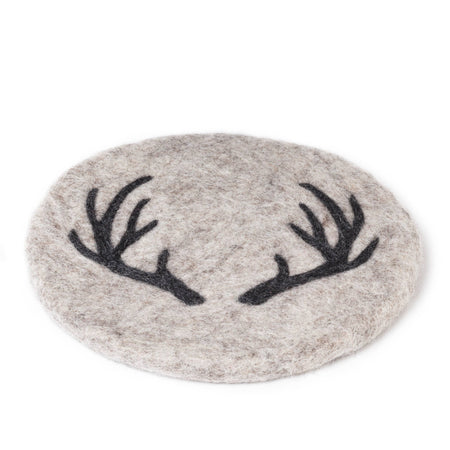 Stag Horn Trivet-Oatmeal-8"D - Lacuisinebozeman