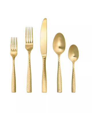 Lucca Faceted Brushed Gold, Set/20 - Lacuisinebozeman