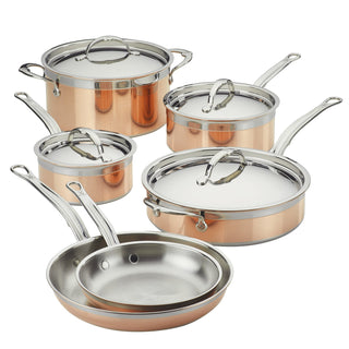 Copperbond Induction Copper Skillets, Set/10 - Lacuisinebozeman