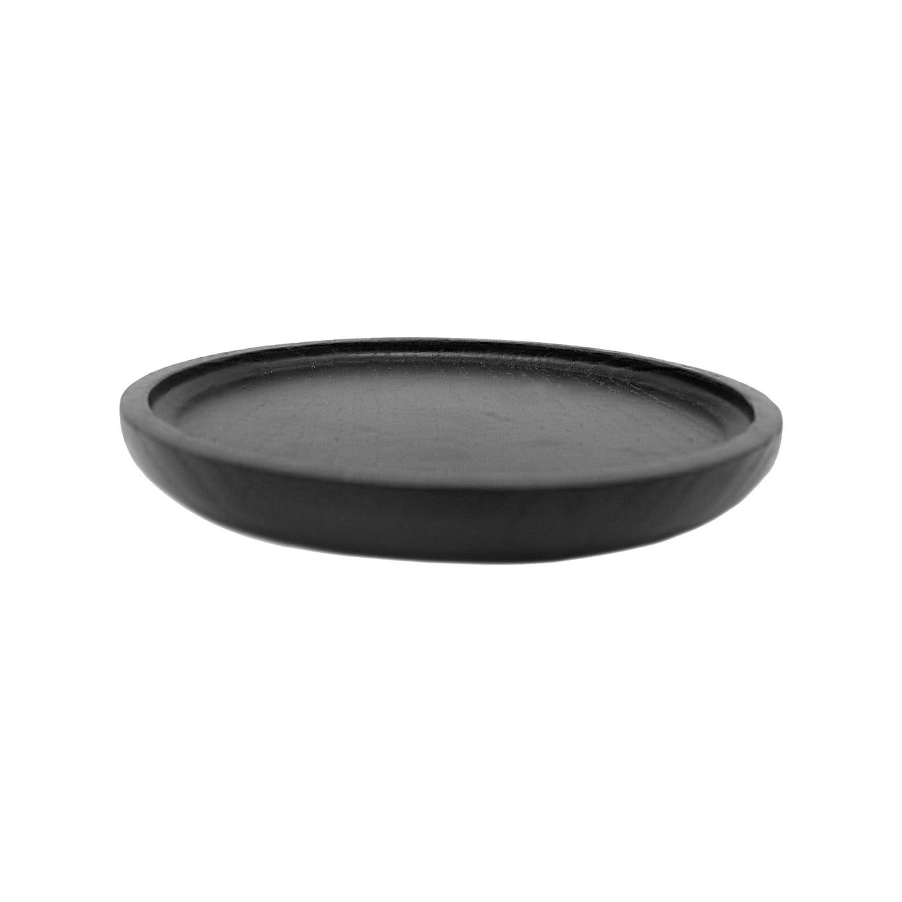 Black Round Wood Tray - Lacuisinebozeman