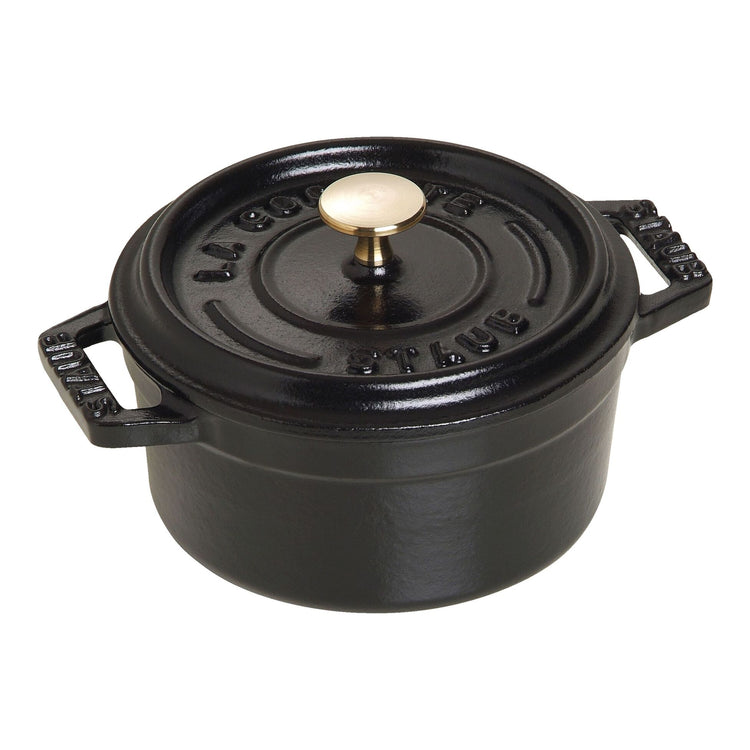 Mini Round Cast Iron Cocotte, 0.275 QT Black - Lacuisinebozeman