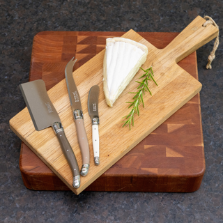 Jean Dubost 3 Pc Cheese Set Linen Colored Handles - Lacuisinebozeman