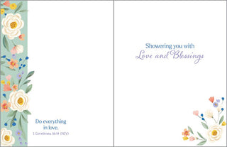With Scripture Wedding Shower Card - Shower Flower Border - Lacuisinebozeman