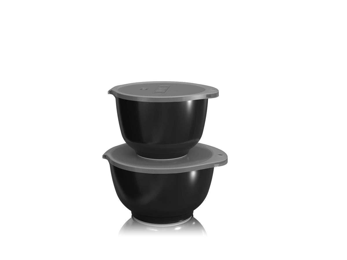 Black Margrethe Bowl Set/2L & 3L bowls & lids - Lacuisinebozeman