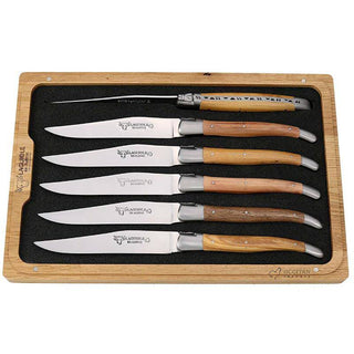 French Mixed Woods Steak Knives, Set/6 - Lacuisinebozeman