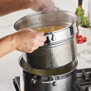 8 QT Stainless Steel Pasta Insert - Lacuisinebozeman