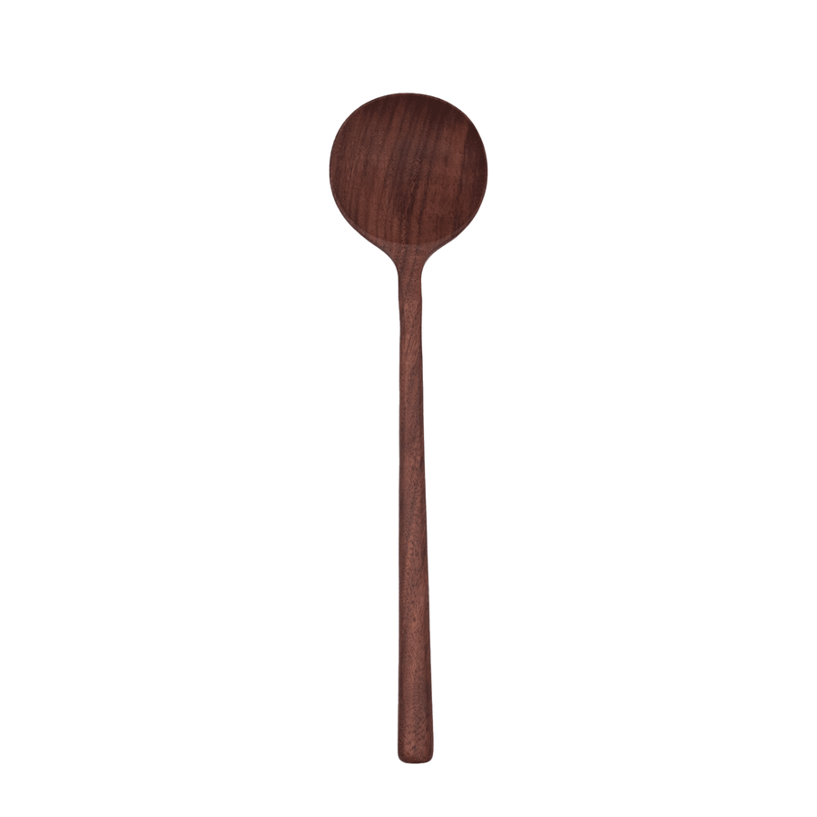 12’’ Walnut Wooden Round Spoon - Lacuisinebozeman
