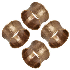 Hammered Napkin Rings - Dark Gold Set/4 - Lacuisinebozeman