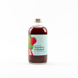Strawberry & Rhubarb Cocktail and Mocktail Mixer, 16 fl oz - Lacuisinebozeman
