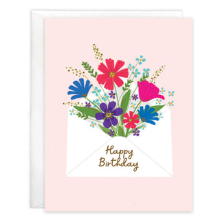 Birthday Greeting Card - Envelope Bouquet - Lacuisinebozeman
