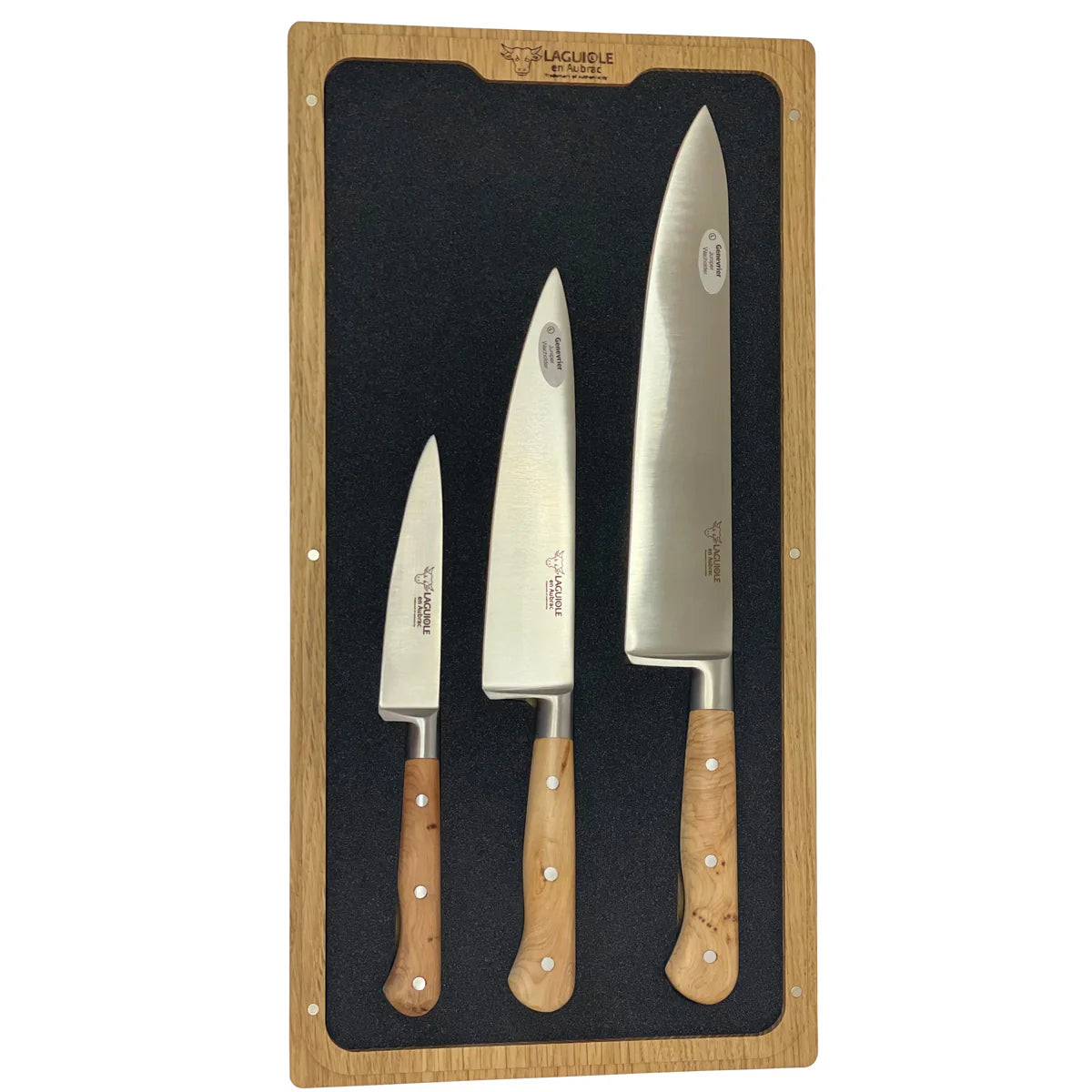 Juniper Wood Kitchen Knives, Set/3 - Lacuisinebozeman