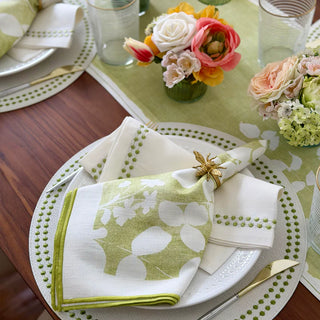 Fleur de Lin Green 90” Runner - Lacuisinebozeman