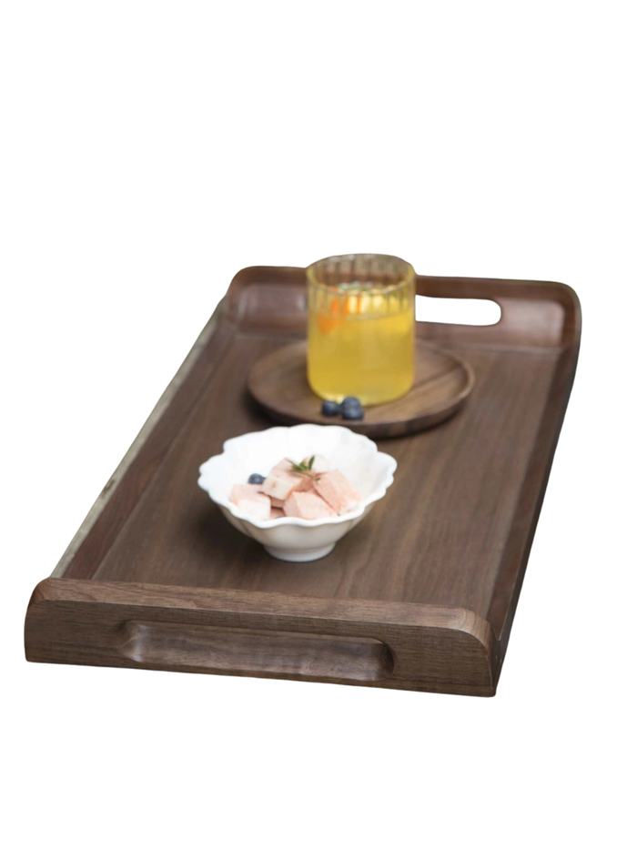 Gohobi Black Walnut Solid Wood Tea Tray - Lacuisinebozeman