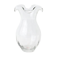 Hibiscus Glass Clear Vertical Fluted Medium Vase - Lacuisinebozeman