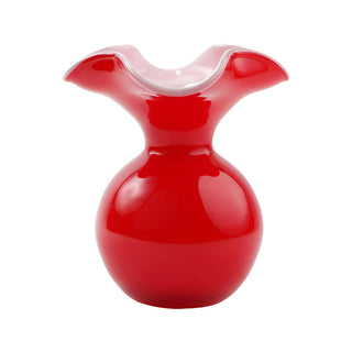 Hibiscus Glass Red Small Fluted Vase - Lacuisinebozeman
