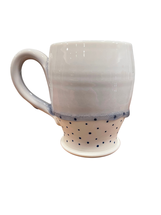 Blue & Ivory Glazed Mug - Lacuisinebozeman