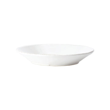 Lastra White Large Melamine Shallow Serving Bowl - Lacuisinebozeman