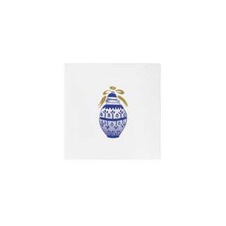 Papersoft Napkins Blue Ginger Jar Cocktail Napkins, Pkg/20 - Lacuisinebozeman