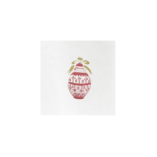 Papersoft Napkins Red Ginger Jar Cocktail Napkin, Pkg/20