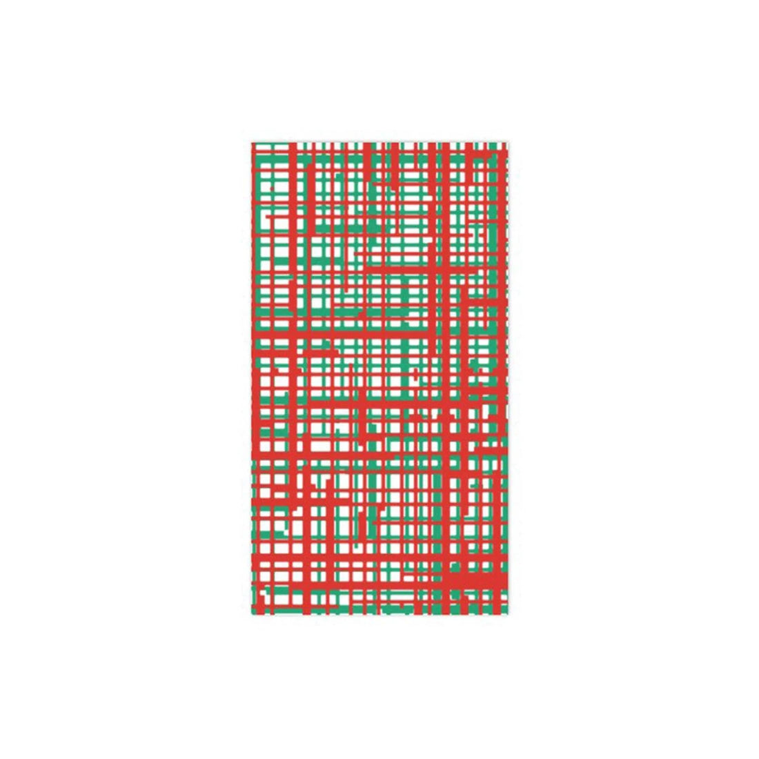Papersoft Napkins, Plaid Green & Red Guest Towels (Pack/20) - Lacuisinebozeman