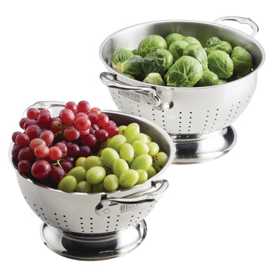 Set/2 Stainless Steel Colanders, 3 QT & 5 QT - Lacuisinebozeman