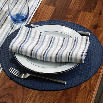 Wicker Navy Place Mats, Set/4 - Lacuisinebozeman
