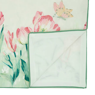 Floral Butterfly Decorative Table Runner - White - Lacuisinebozeman