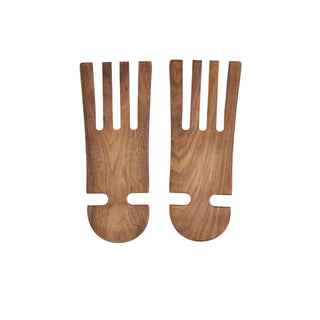 9" Walnut Wood Salad Hands - Handmade Serving Utensils - Lacuisinebozeman