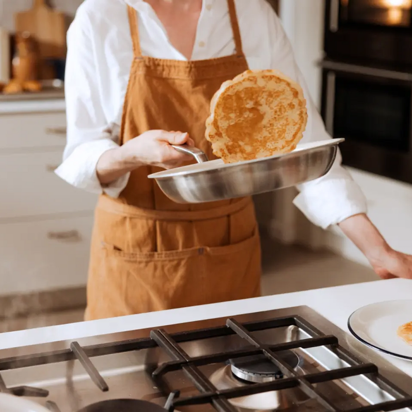 12" Ceramic Clad Frying Pan - Sand - Lacuisinebozeman