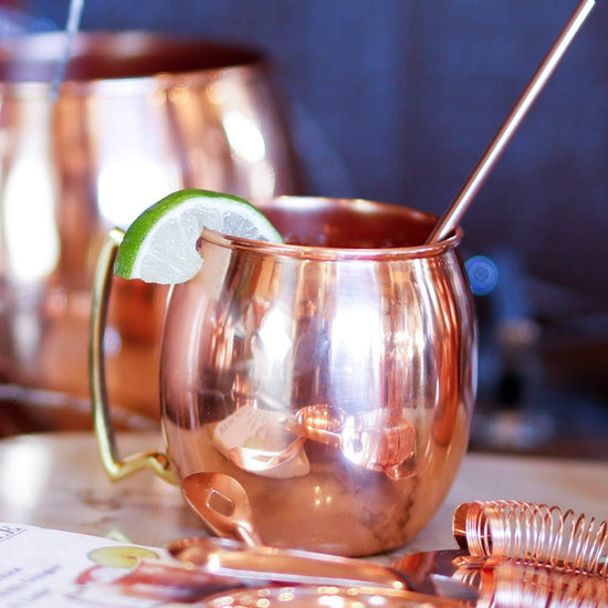 Shiny Copper Barrel Mug - Lacuisinebozeman