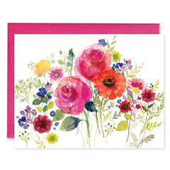 Blank Note Card - Garden Bouquet - Lacuisinebozeman