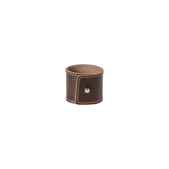 Leather Napkin Rings, Set/4- Brown - Lacuisinebozeman