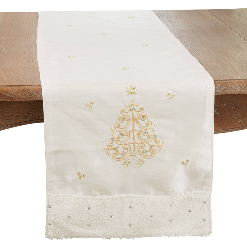 Winter Wonderland Embroidered Christmas Tree Table Runner - Lacuisinebozeman