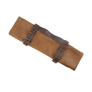 Vintage Leather 7 Pocket Knife Roll - Amber - Lacuisinebozeman