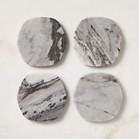 Matteo Grey Marble Coasters, Set/4 - Lacuisinebozeman