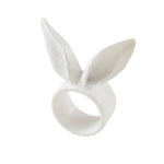 Bunny Ears Napkin Ring White - Lacuisinebozeman