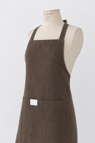 Apron - Linen Adult Bistro Apron, Brown