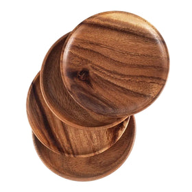 Gourmet Acacia Wood Charger Plates - Serving Trays, Set/4 - Lacuisinebozeman
