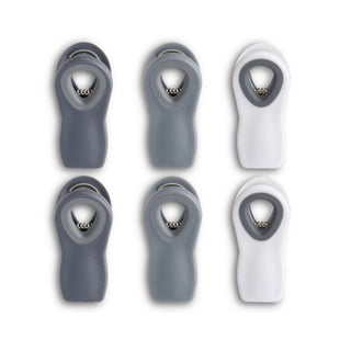 Magnetic Kitchen Clips, Set of 6/white & gray - Lacuisinebozeman