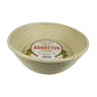 EDDINGTONS Banneton Angled Round Basket, 10" (1.5 k) - Lacuisinebozeman