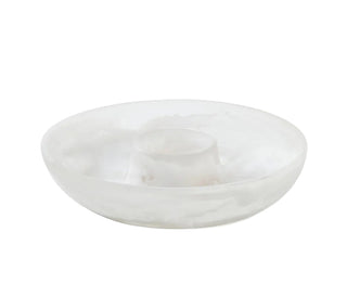 Hugo White Swirled Chip And Dip Bowl - Lacuisinebozeman