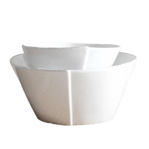 Lastra White Medium Stacking Serving Bowl - Lacuisinebozeman